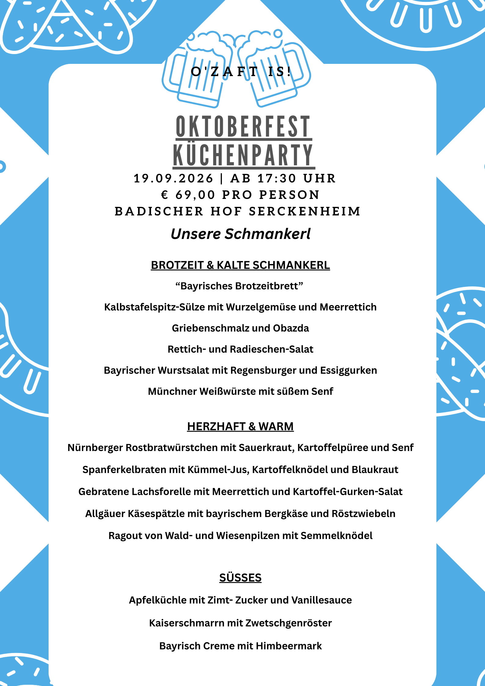 Küchenparty "Oktoberfest" 19.09.2026